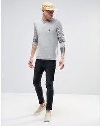 grauer Pullover mit einem Rundhalsausschnitt von Asos