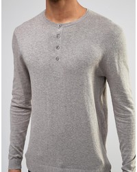 grauer Pullover mit einem Rundhalsausschnitt von Asos