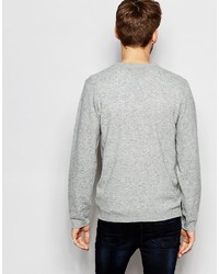 grauer Pullover mit einem Rundhalsausschnitt von Asos