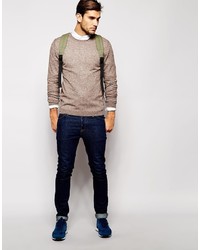 grauer Pullover mit einem Rundhalsausschnitt von Asos