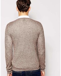 grauer Pullover mit einem Rundhalsausschnitt von Asos