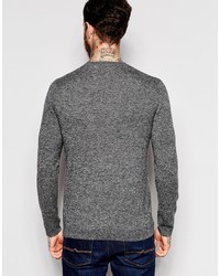 grauer Pullover mit einem Rundhalsausschnitt von Asos