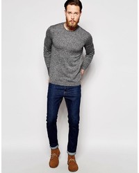 grauer Pullover mit einem Rundhalsausschnitt von Asos