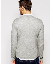 grauer Pullover mit einem Rundhalsausschnitt von Asos