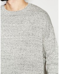 grauer Pullover mit einem Rundhalsausschnitt von Asos