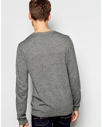 grauer Pullover mit einem Rundhalsausschnitt von Asos