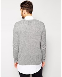 grauer Pullover mit einem Rundhalsausschnitt von Asos