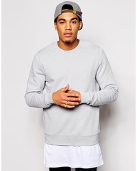 grauer Pullover mit einem Rundhalsausschnitt von Asos