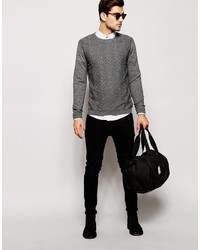 grauer Pullover mit einem Rundhalsausschnitt von Asos