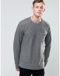 grauer Pullover mit einem Rundhalsausschnitt von Brave Soul