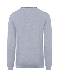 grauer Pullover mit einem Rundhalsausschnitt von Brax