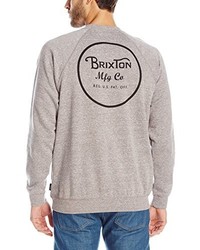 grauer Pullover mit einem Rundhalsausschnitt von Brixton