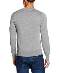 grauer Pullover mit einem Rundhalsausschnitt von Brooks Brothers