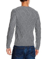 grauer Pullover mit einem Rundhalsausschnitt von Brooks Brothers