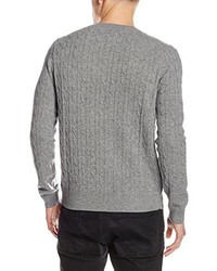 grauer Pullover mit einem Rundhalsausschnitt von Brooks Brothers