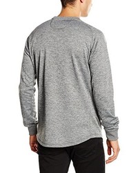 grauer Pullover mit einem Rundhalsausschnitt von Burton