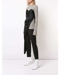 grauer Pullover mit einem Rundhalsausschnitt von Maison Margiela