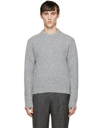 grauer Pullover mit einem Rundhalsausschnitt von Calvin Klein Collection