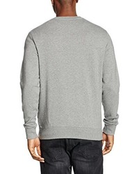 grauer Pullover mit einem Rundhalsausschnitt von Calvin Klein Jeans