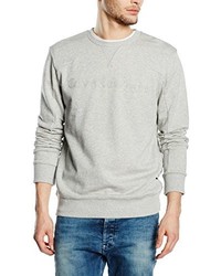 grauer Pullover mit einem Rundhalsausschnitt von Calvin Klein Jeans