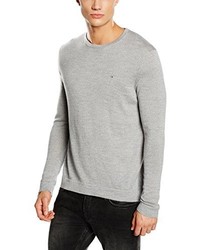 grauer Pullover mit einem Rundhalsausschnitt von Calvin Klein