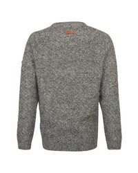 grauer Pullover mit einem Rundhalsausschnitt von camel active