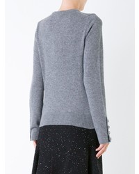 grauer Pullover mit einem Rundhalsausschnitt von Michael Kors Collection