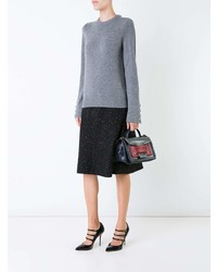 grauer Pullover mit einem Rundhalsausschnitt von Michael Kors Collection