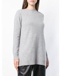 grauer Pullover mit einem Rundhalsausschnitt von Max Mara