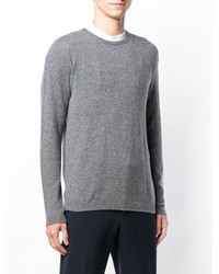 grauer Pullover mit einem Rundhalsausschnitt von Roberto Collina