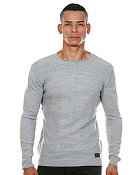 grauer Pullover mit einem Rundhalsausschnitt von CE&CE