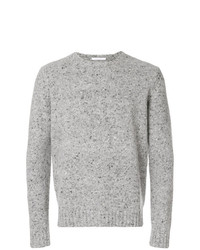 grauer Pullover mit einem Rundhalsausschnitt von Cenere Gb
