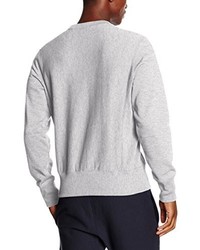 grauer Pullover mit einem Rundhalsausschnitt von Champion Reverse Weave