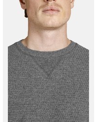 grauer Pullover mit einem Rundhalsausschnitt von Charles Colby