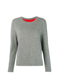 grauer Pullover mit einem Rundhalsausschnitt von Chinti & Parker