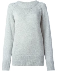 grauer Pullover mit einem Rundhalsausschnitt von Chloé