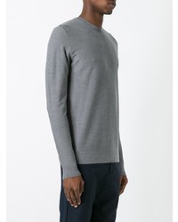 grauer Pullover mit einem Rundhalsausschnitt von Fashion Clinic Timeless