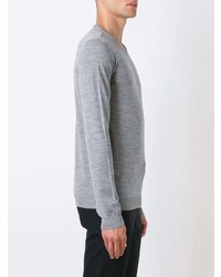 grauer Pullover mit einem Rundhalsausschnitt von Roberto Collina