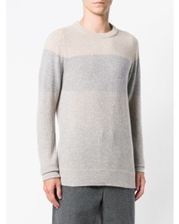 grauer Pullover mit einem Rundhalsausschnitt von Pringle Of Scotland