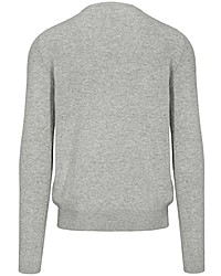 grauer Pullover mit einem Rundhalsausschnitt von COMMANDER
