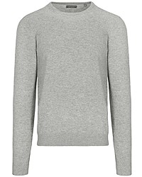 grauer Pullover mit einem Rundhalsausschnitt von COMMANDER