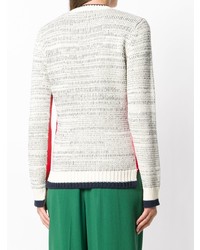 grauer Pullover mit einem Rundhalsausschnitt von Victoria Victoria Beckham