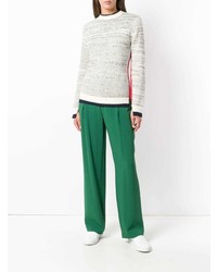 grauer Pullover mit einem Rundhalsausschnitt von Victoria Victoria Beckham