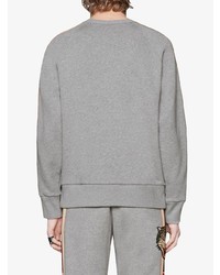 grauer Pullover mit einem Rundhalsausschnitt von Gucci