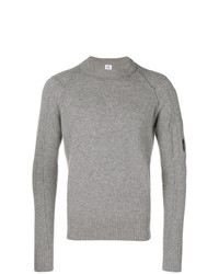 grauer Pullover mit einem Rundhalsausschnitt von CP Company