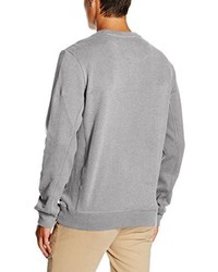 grauer Pullover mit einem Rundhalsausschnitt von Crew Clothing