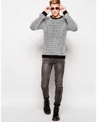 grauer Pullover mit einem Rundhalsausschnitt von Cheap Monday