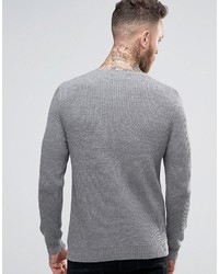 grauer Pullover mit einem Rundhalsausschnitt von Asos