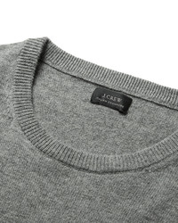 grauer Pullover mit einem Rundhalsausschnitt von J.Crew