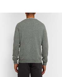 grauer Pullover mit einem Rundhalsausschnitt von J.Crew